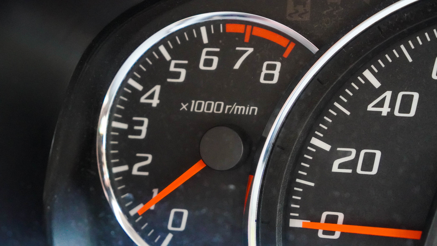 Car Speedometer Closeup